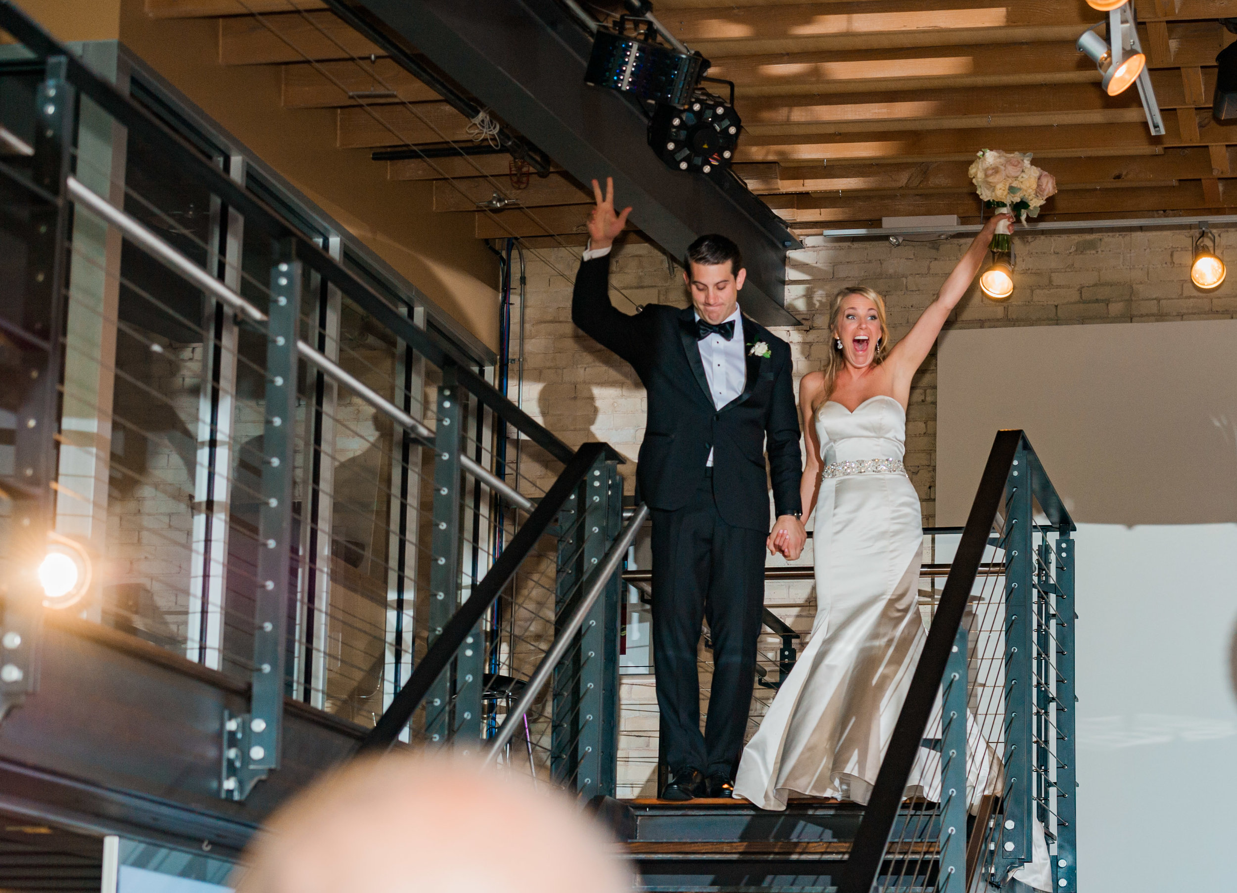  Mark &amp; Ashley danced their way into the reception with "Sign, Sealed, Delivered - I'm Yours!" by Stevie Wonder 