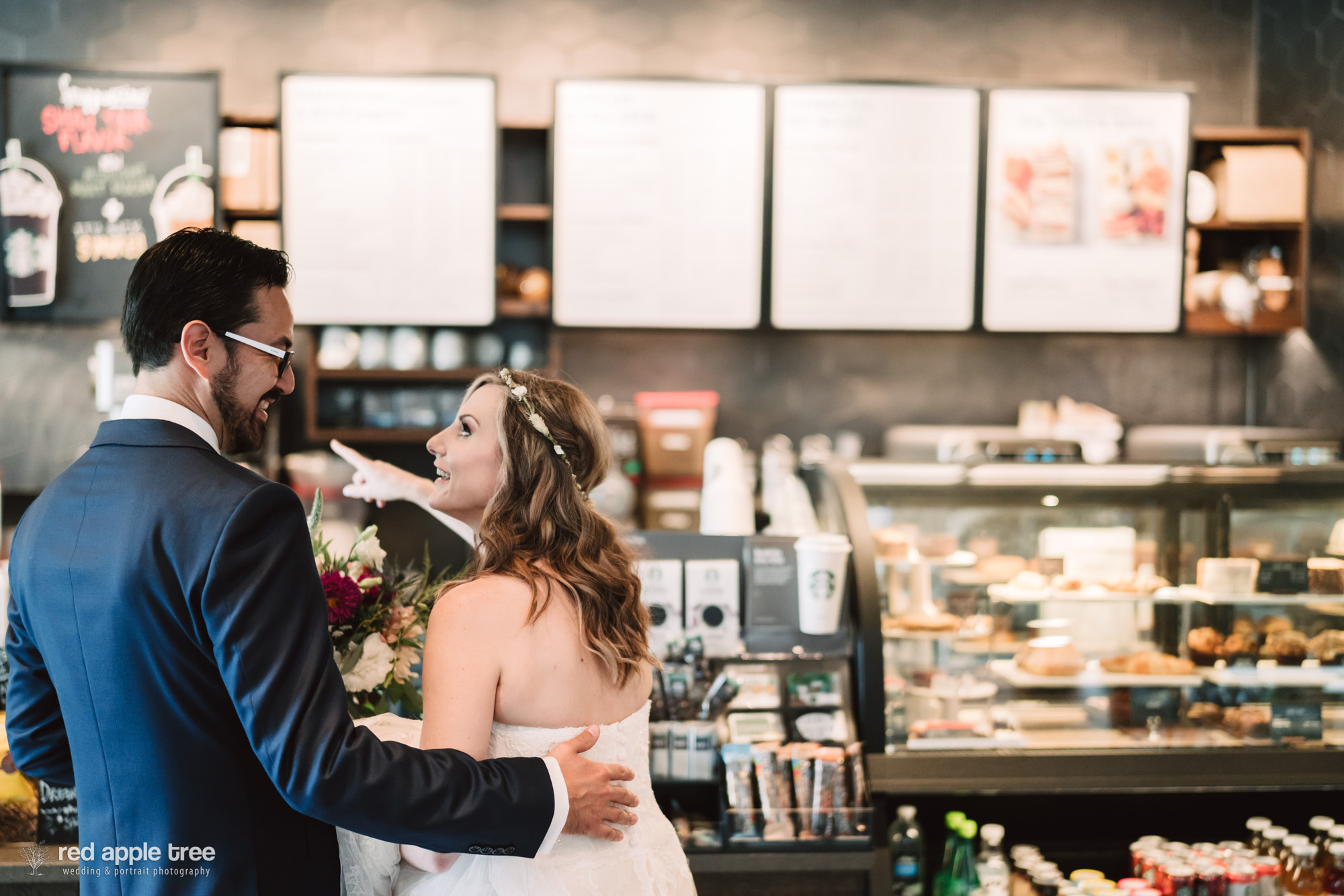  What's a complete wedding day without a quick stop by Starbucks?!? 