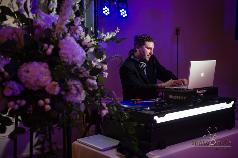  DJ Chris crafting the wedding soundtrack. 