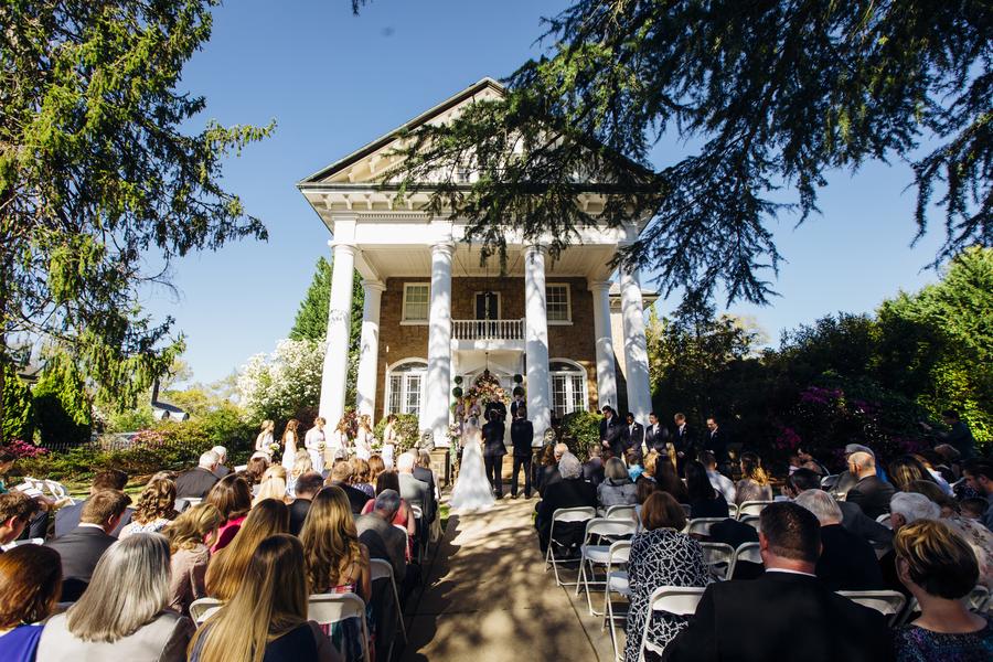 The house makes quite the wedding backdrop! 